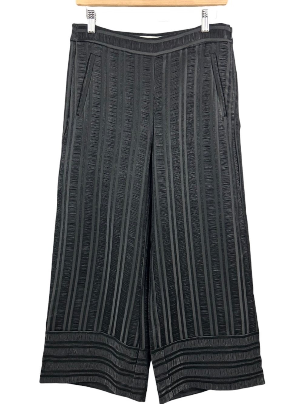 InWear Wide Leg Textured Crop Pants Size 8